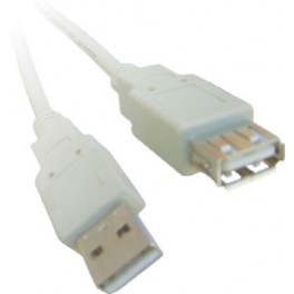 Rallonge USB 2.0 A/A mâle-femelle 3.00m beige