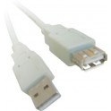 Rallonge USB 2.0 A/A mâle-femelle 5.00m beige