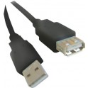 Rallonge high speed USB 2.0 A/A mâle-femelle 1.80m noir