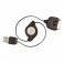 Pack noir chargeur secteur allume cigare cordon rétract pour iPhone 3/4 ou iPod