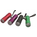 Lampe torche alu longue distance 9 leds (piles AAA non fournies)