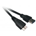 Cordon USB 3.0 A/micro B mâle-mâle high speed 2.00m