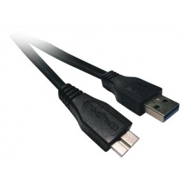 Cordon USB 3.0 haute vitesse A/micro B mâle-mâle 2.00m