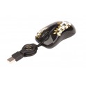 Mini souris USB GOLDEN SUNSET, optique toutes surfaces, cordon rétractable