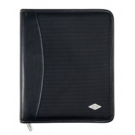 Conférencier noir iPad/tablette 9,7", empl. tablette détachable+bloc A5 et comp