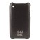 Coque cuir L&eacute;zard noir avec film de protection pour iPhone 3G 3GS G-CUBE GPN-3BK