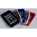 Coques silicone jeu de 2 pour iPhone 3G 3GS 1 noir et 1 couleur blister WAYTEX
