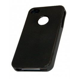 Protection silicone rigide noir pour iPhone 4 4S STK IP4TPUBLK