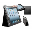 Etui / support en cuir synthétique pour iPad 2 à 4 noir