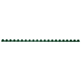 Peigne plastique vert 8mm pour 40 feuilles,21 anneaux,Long 30cm, BTE DE 100