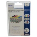 Pack cartouches compatible pour EPSON T1281/5 1 noire + 3 couleurs C/M/J