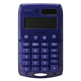 Calculatrice de poche Mauve 8 chiffres solaire/pile REBELL STARLET