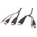 Cordon pour KVM HDMI / USB / AUDIO /  MICRO