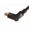 Cordon HDMI 1.4 A/A connecteurs Or articulés 3.00m sachet