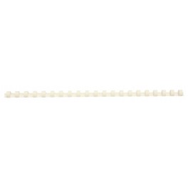 Anneaux plastique blanc 10mm, 21 boucles, 30cm pour 60 feuilles boîte de 100