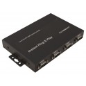 Adaptateur USB 2.0 A M / 4 ports RS232 (série) DB9M
