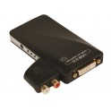 Convertisseur USB 2.0 / DVI avec adaptateurs HDMI / HD15 et audio RCA