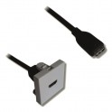 Plastron 45x45 HDMI F/F avec câble 20.00cm