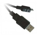 Cordon mini USB 5 pin mâle à USB 2,0 mâle 2.00m noir