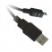 Cordon mini USB 5 pin mâle à USB 2,0 mâle 2.00m noir