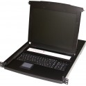 Console 1U avec écran 17" clavier, touch pad et KVM 8 ports USB CL5708MF