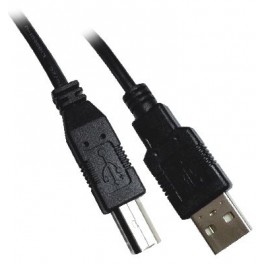 Cordon high speed USB 2.0 A/B mâle-mâle 1.80m noir
